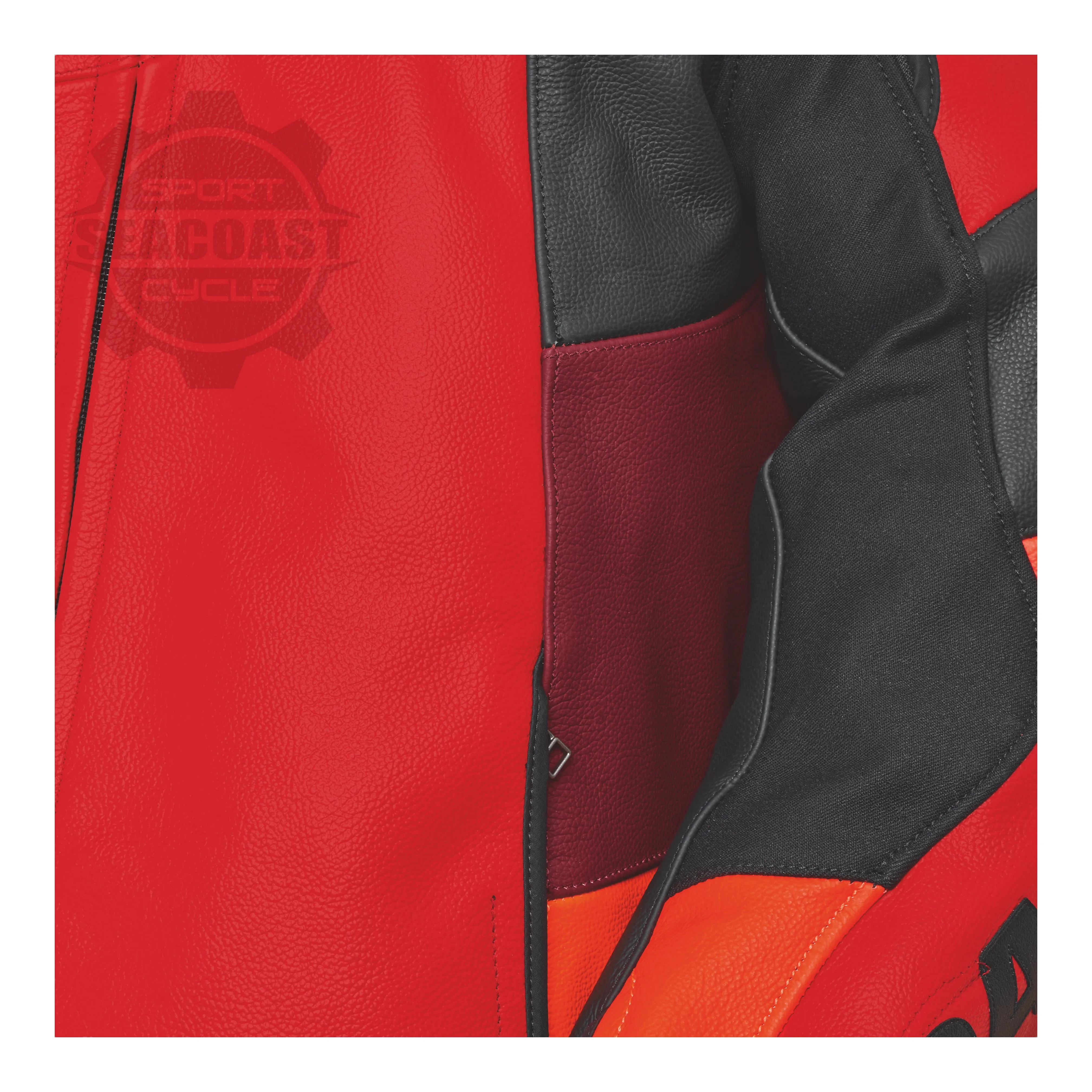 Ducati Corse C6 Leather Jacket Red Non-Perforated (9810741XX)