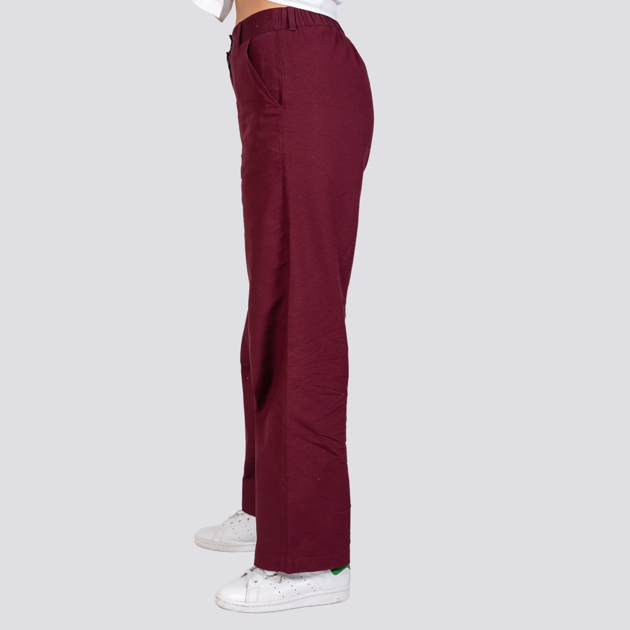 Embrace Enchanting Elegance with Sustainability: Black Rose Elegance Linen Trousers