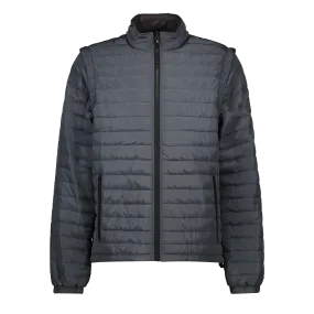 Everest Grey Men's Puffer Jacket Removable Arms