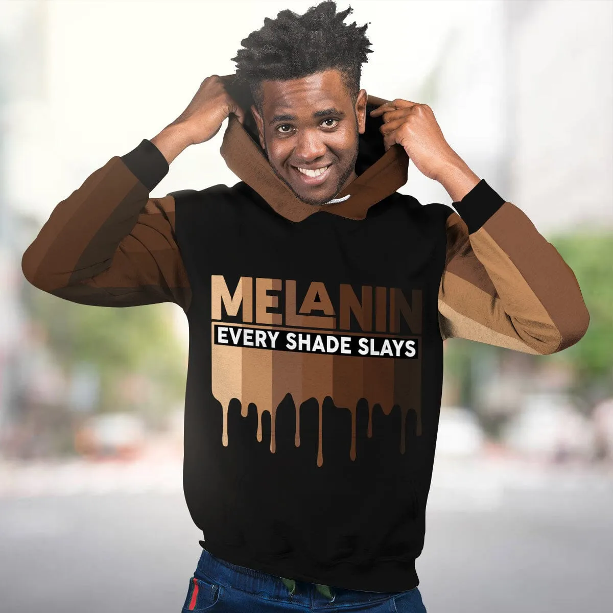 Every Shade Slays Melanin All-over Hoodie