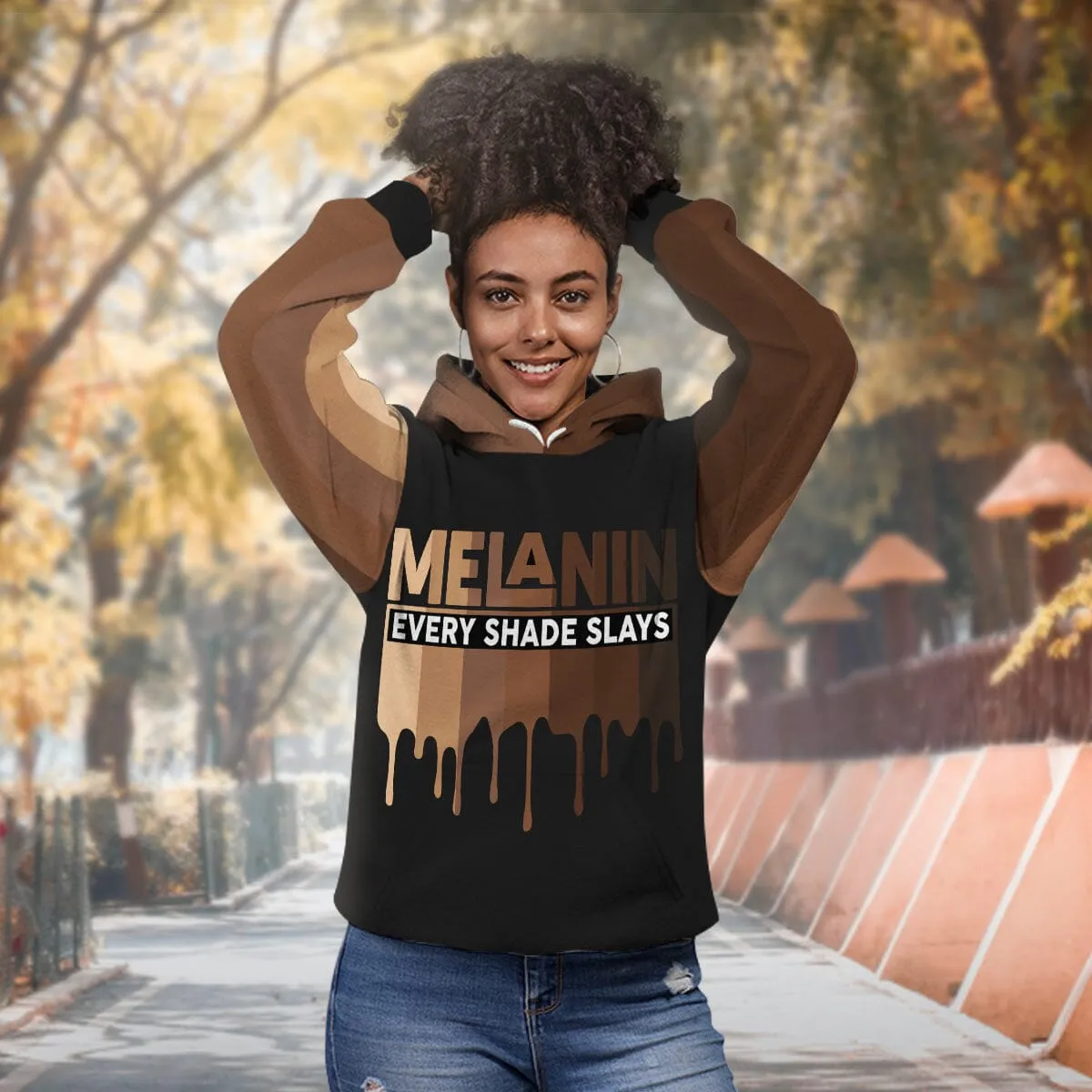 Every Shade Slays Melanin All-over Hoodie