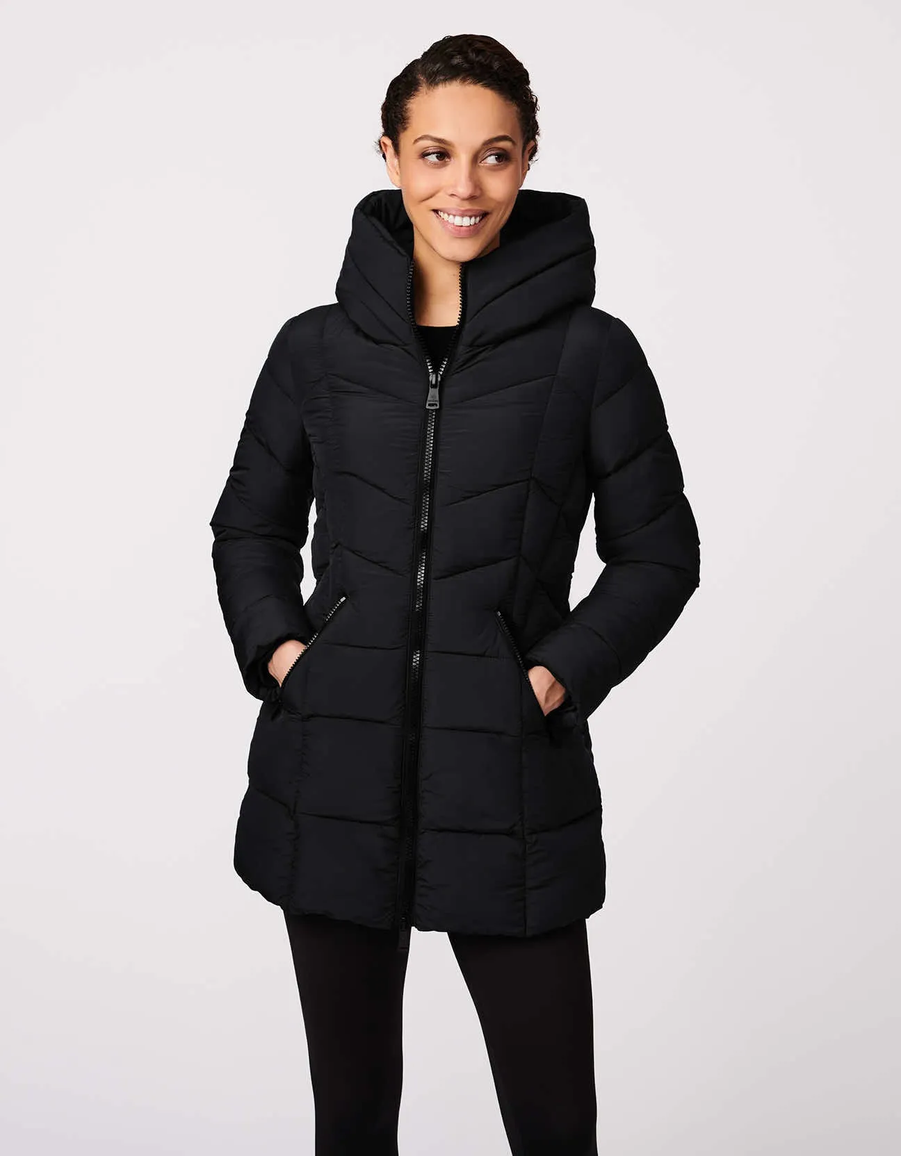 Fab Funnel Quilted Puffer Jacket