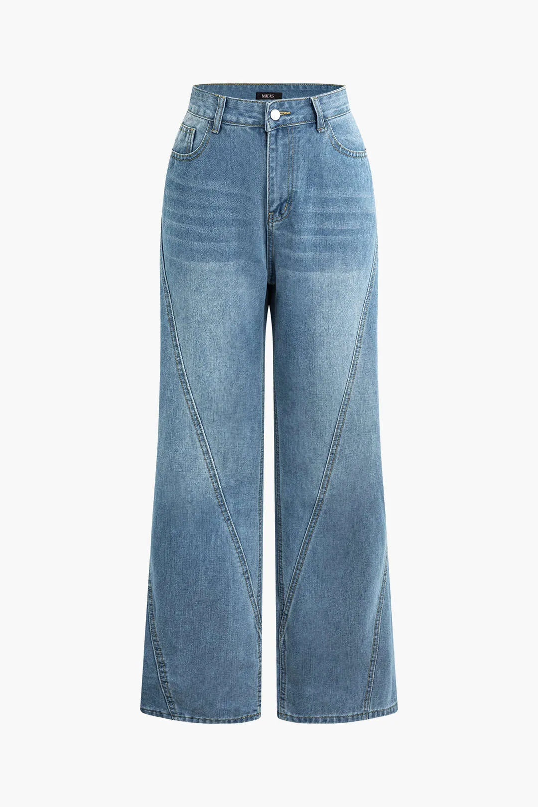 Faded Straight Leg Jeans