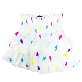 FBZ Neon Lightning White Layered Skirt