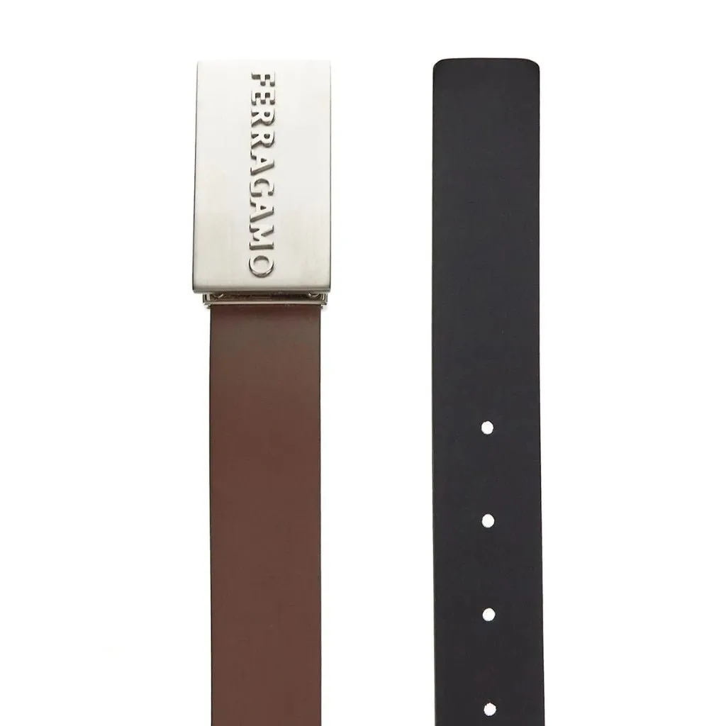 FERRAGAMO Man Belt DARK BROWN REG