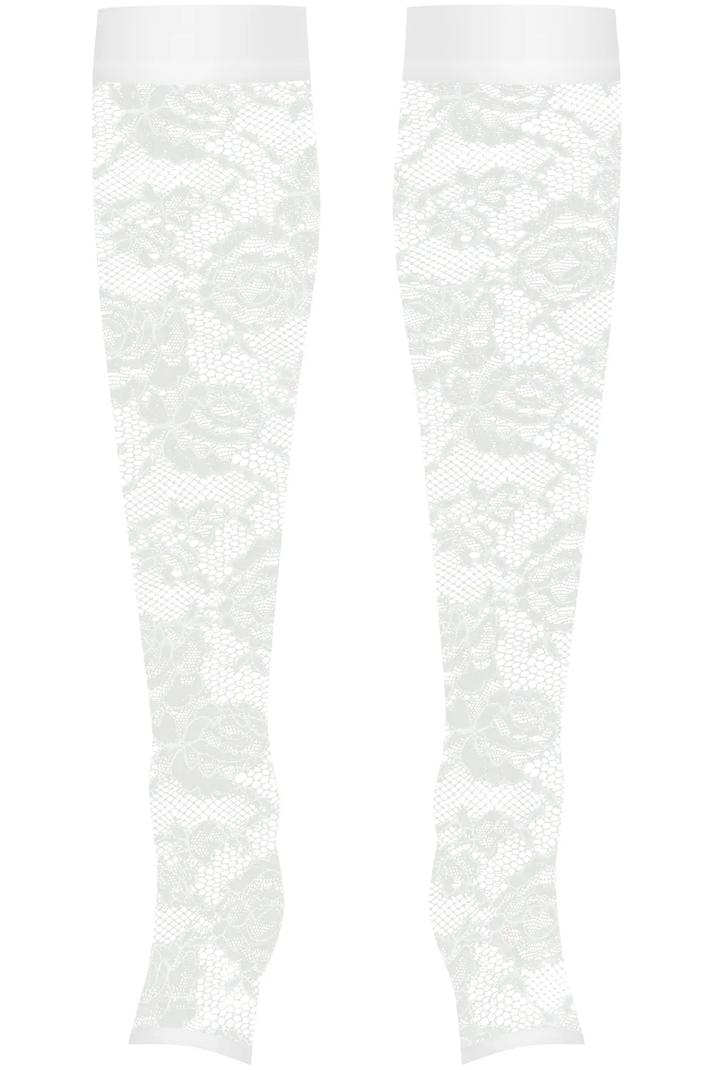 Flashback Lace Leg Warmers in White