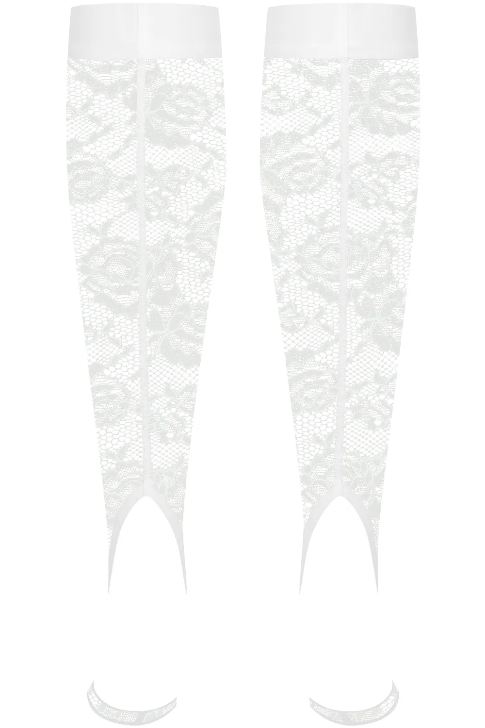 Flashback Lace Leg Warmers in White