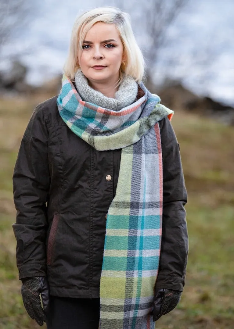 Foxford Lambswool Scarf | Multi Check