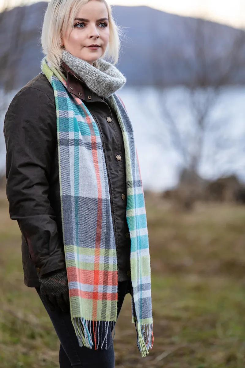 Foxford Lambswool Scarf | Multi Check