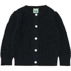 FUB Baby Pointelle Cardigan Dark Navy