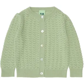 FUB Baby Pointelle Cardigan Pistachio