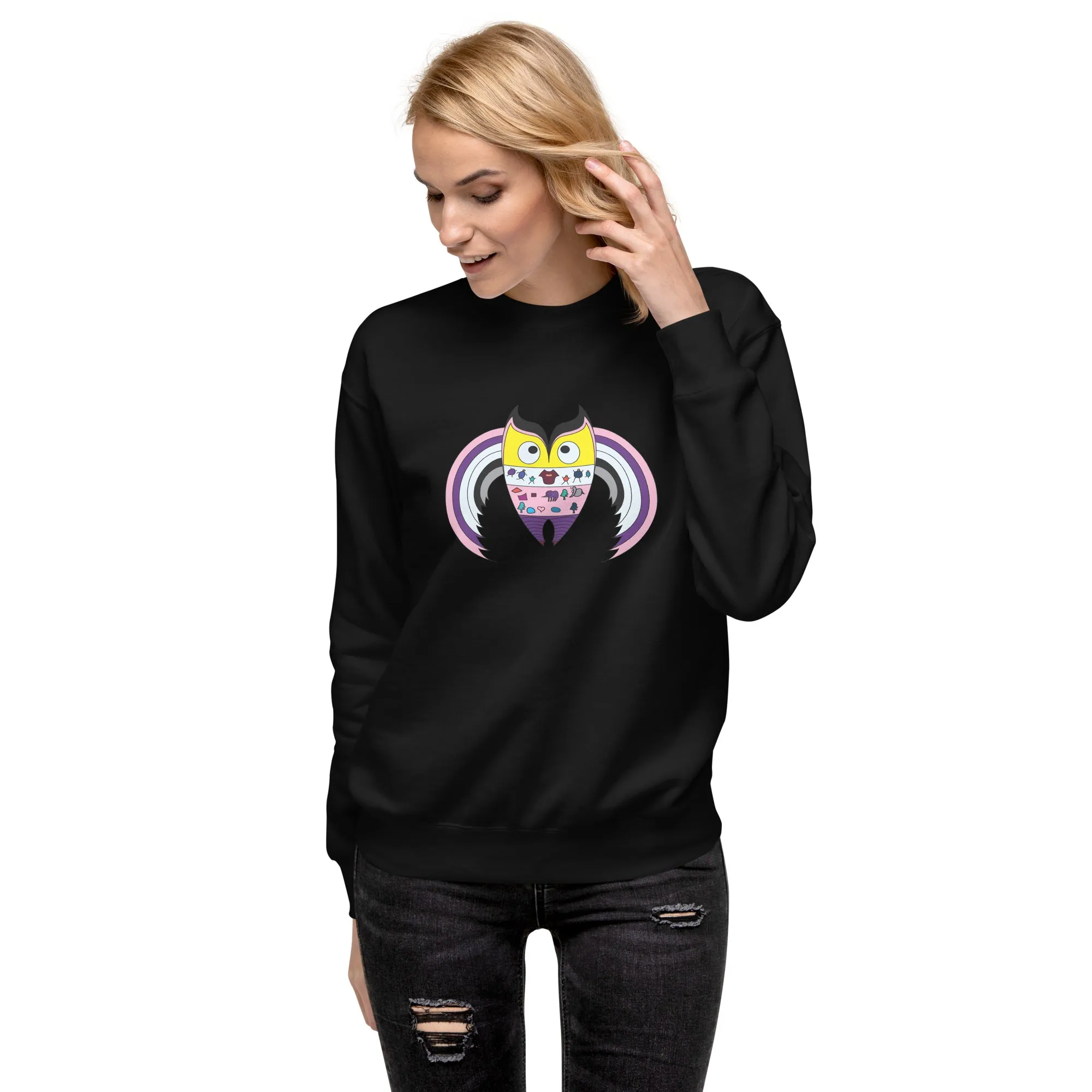 Fun and Playful Owl Sweatshirt Design, Premium Quality and Stylish, Cozy Sweater, Graphic Sweater