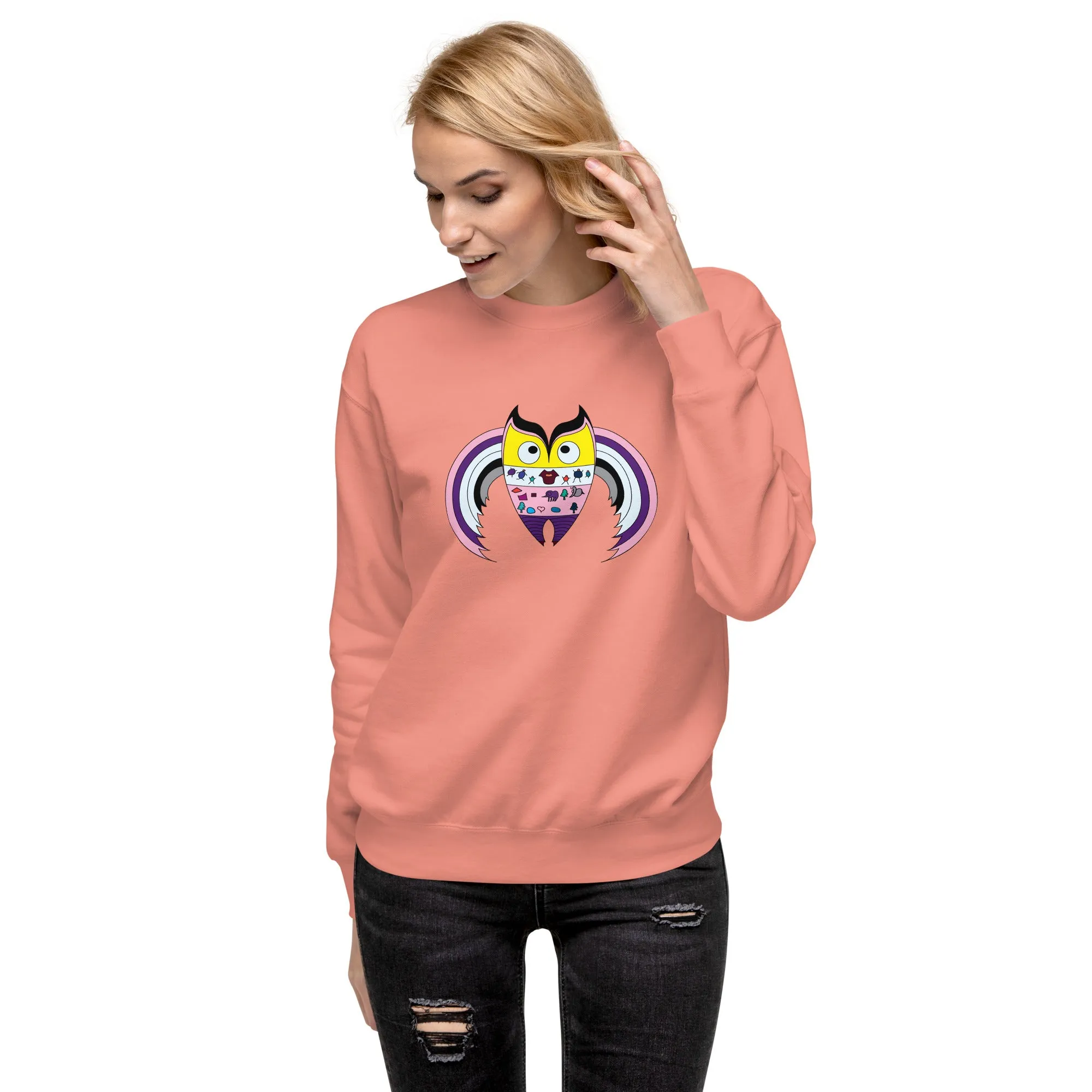 Fun and Playful Owl Sweatshirt Design, Premium Quality and Stylish, Cozy Sweater, Graphic Sweater