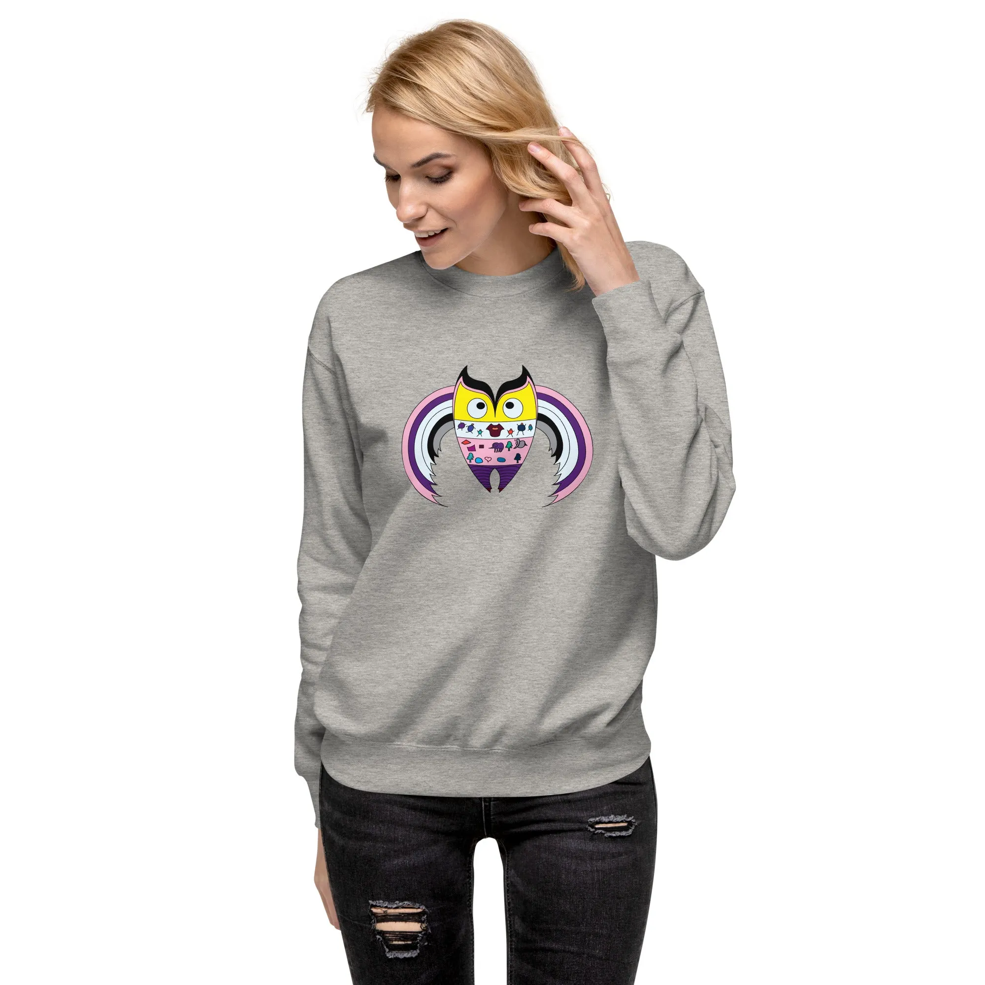 Fun and Playful Owl Sweatshirt Design, Premium Quality and Stylish, Cozy Sweater, Graphic Sweater