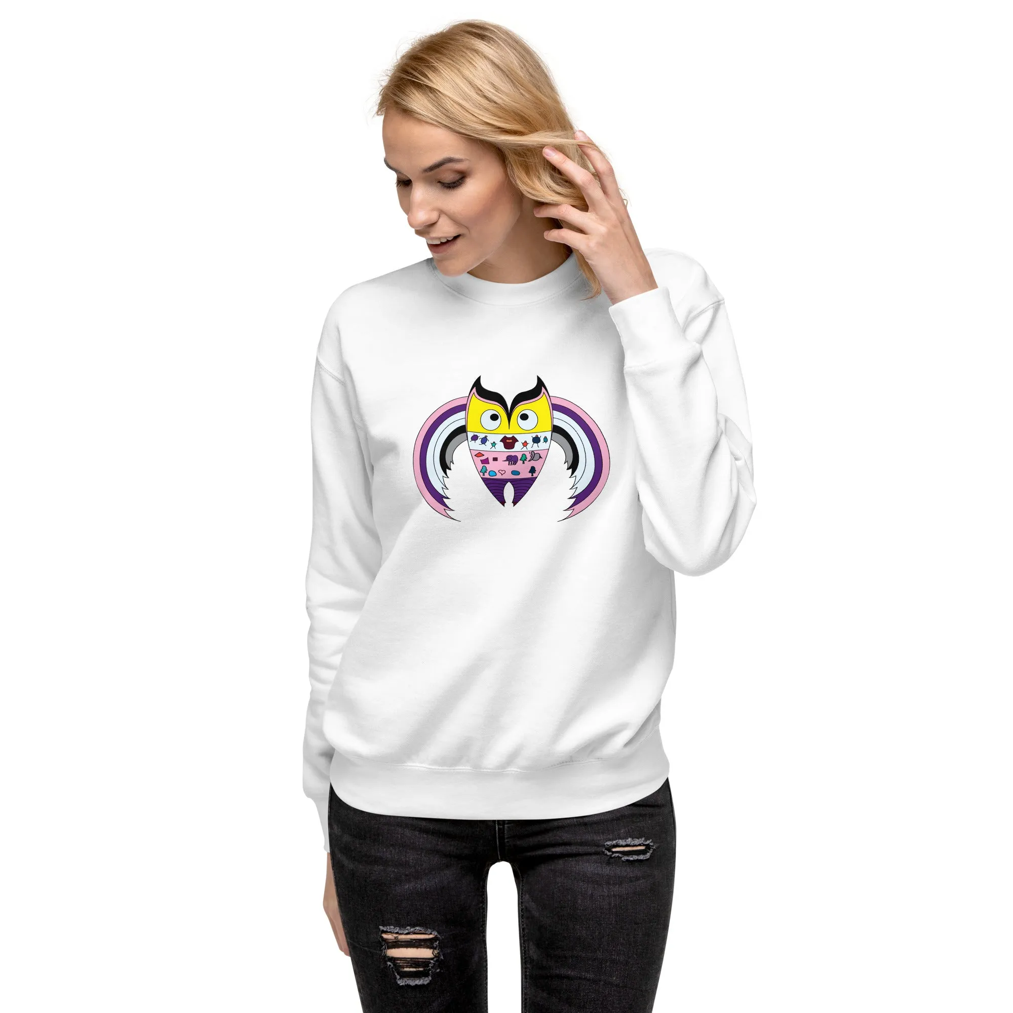 Fun and Playful Owl Sweatshirt Design, Premium Quality and Stylish, Cozy Sweater, Graphic Sweater