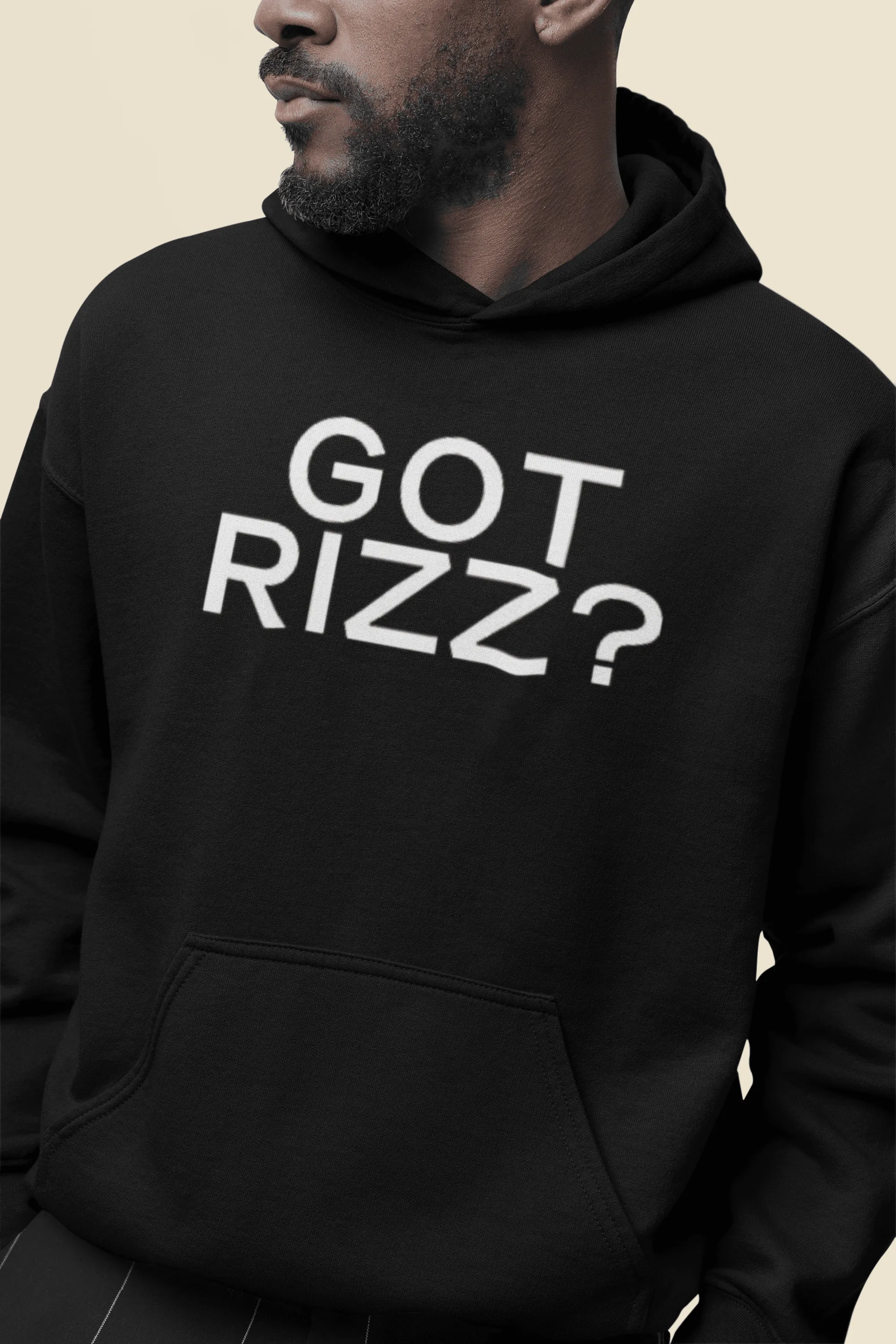 Funny Meme Hoodie Got Rizz? Midweight Ultra Soft Blended Cotton Pullover