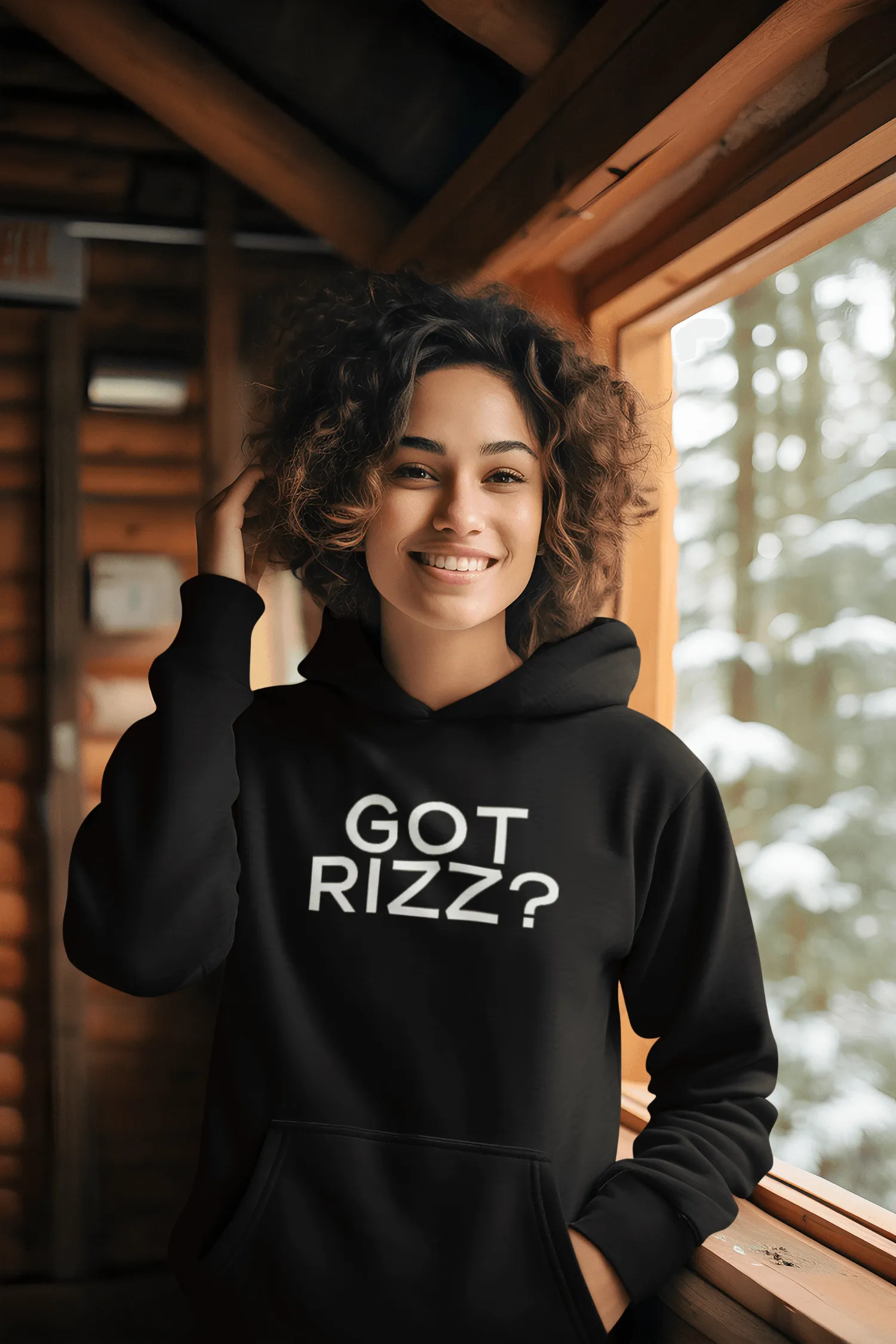 Funny Meme Hoodie Got Rizz? Midweight Ultra Soft Blended Cotton Pullover