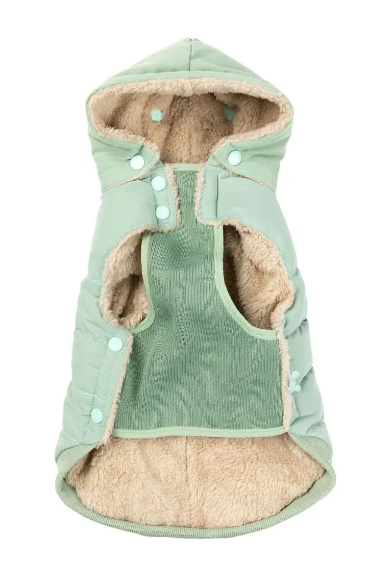 FuzzYard Mint Puffer Dog Jacket