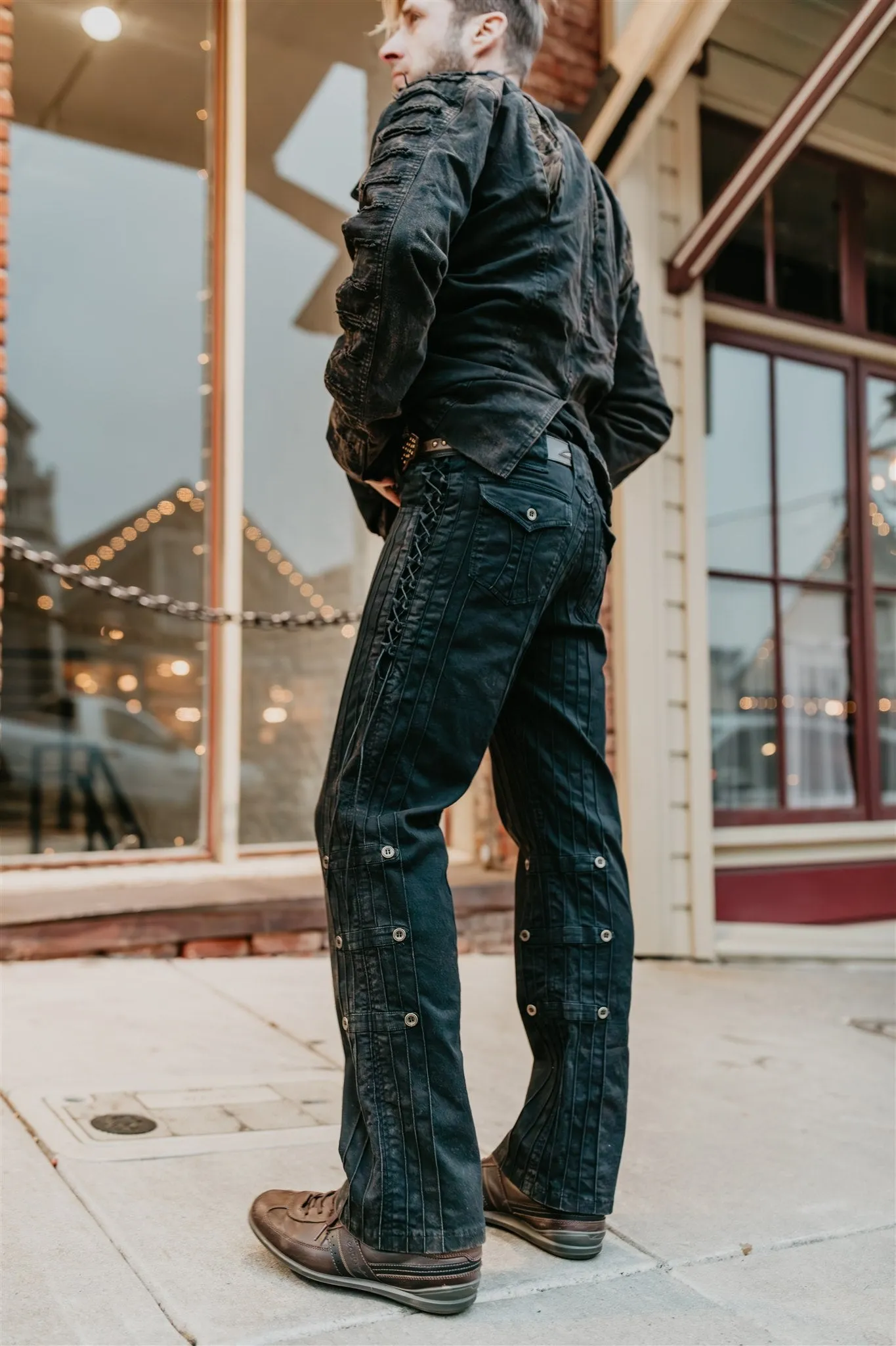 Gaucho Pants - Rust Dusted (Black)