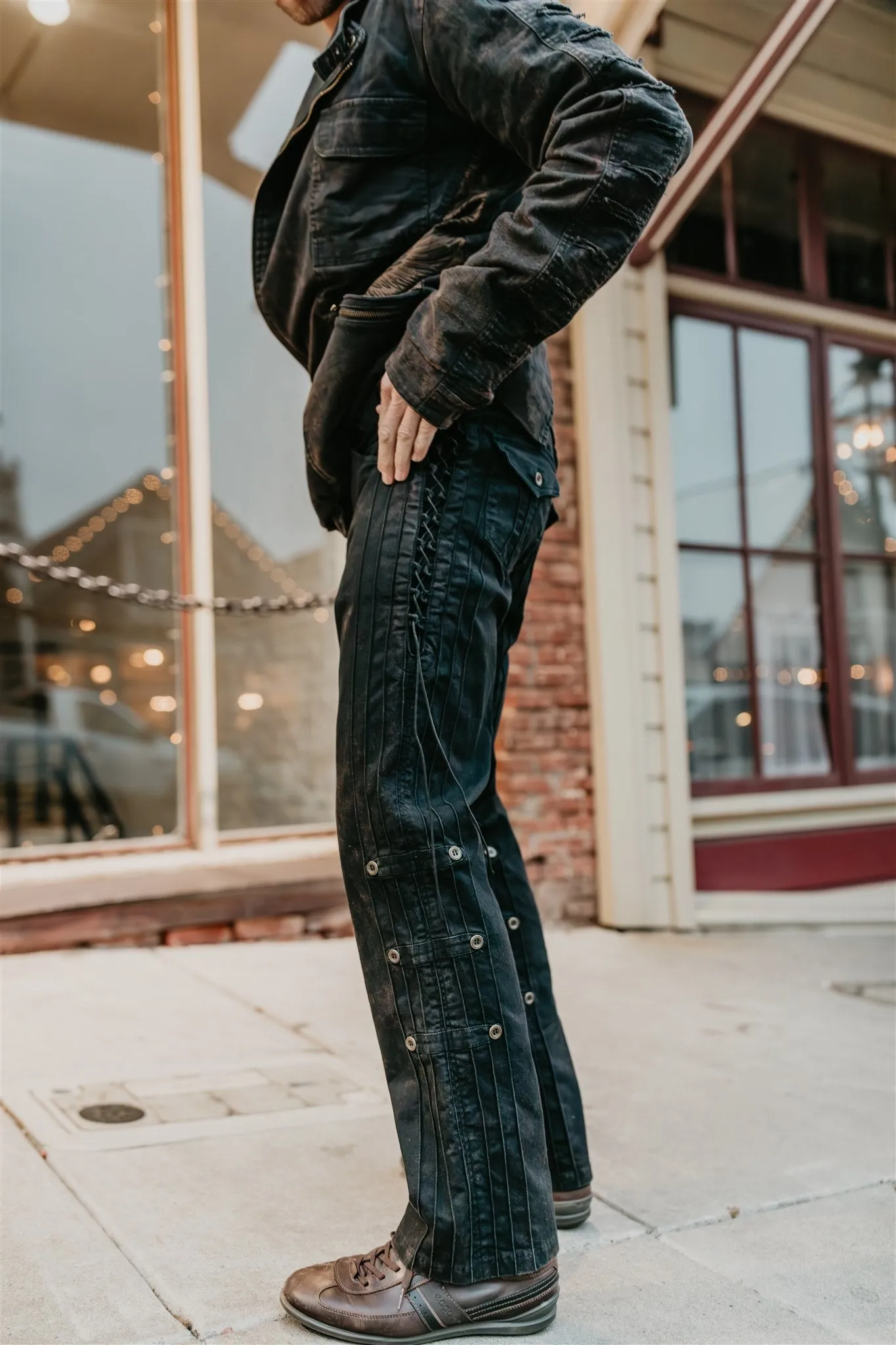 Gaucho Pants - Rust Dusted (Black)