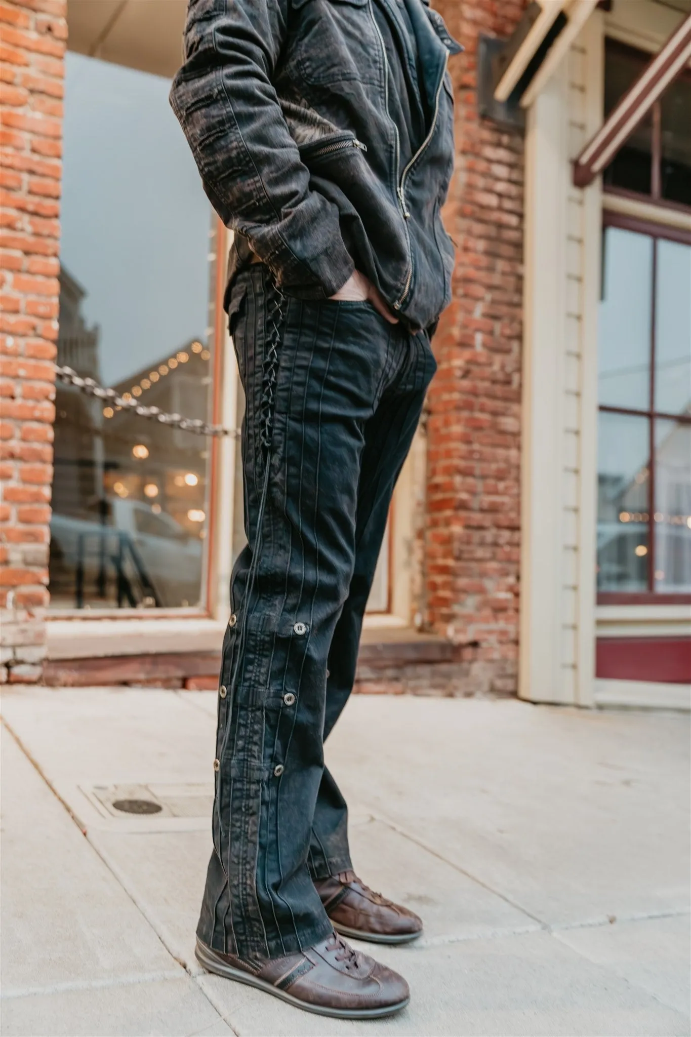 Gaucho Pants - Rust Dusted (Black)