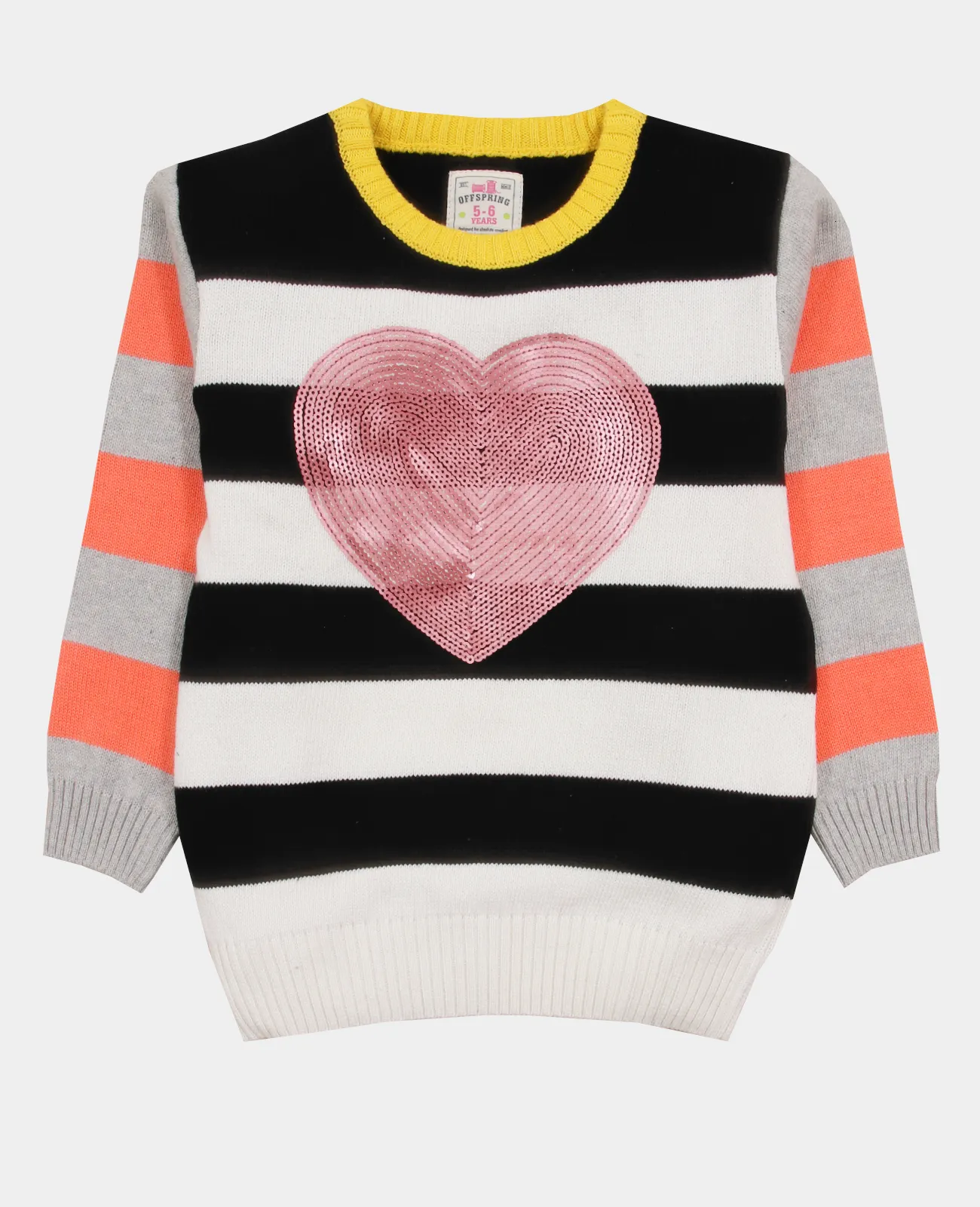 Girls L/S Striped Sweater