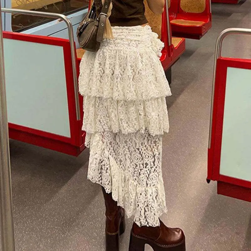 Glow Chic's Bohemian Style Lace Retro Skirt