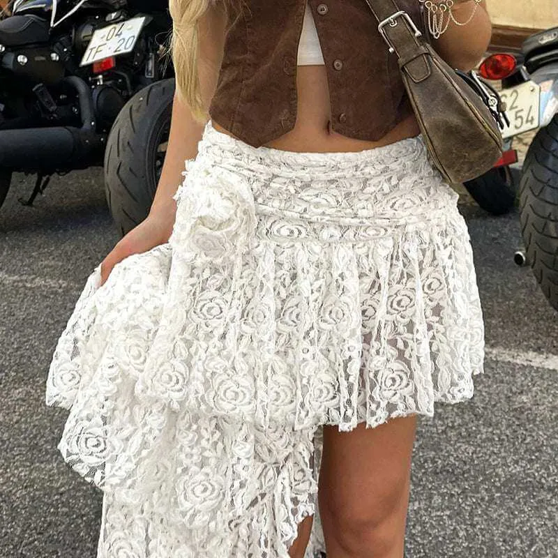 Glow Chic's Bohemian Style Lace Retro Skirt