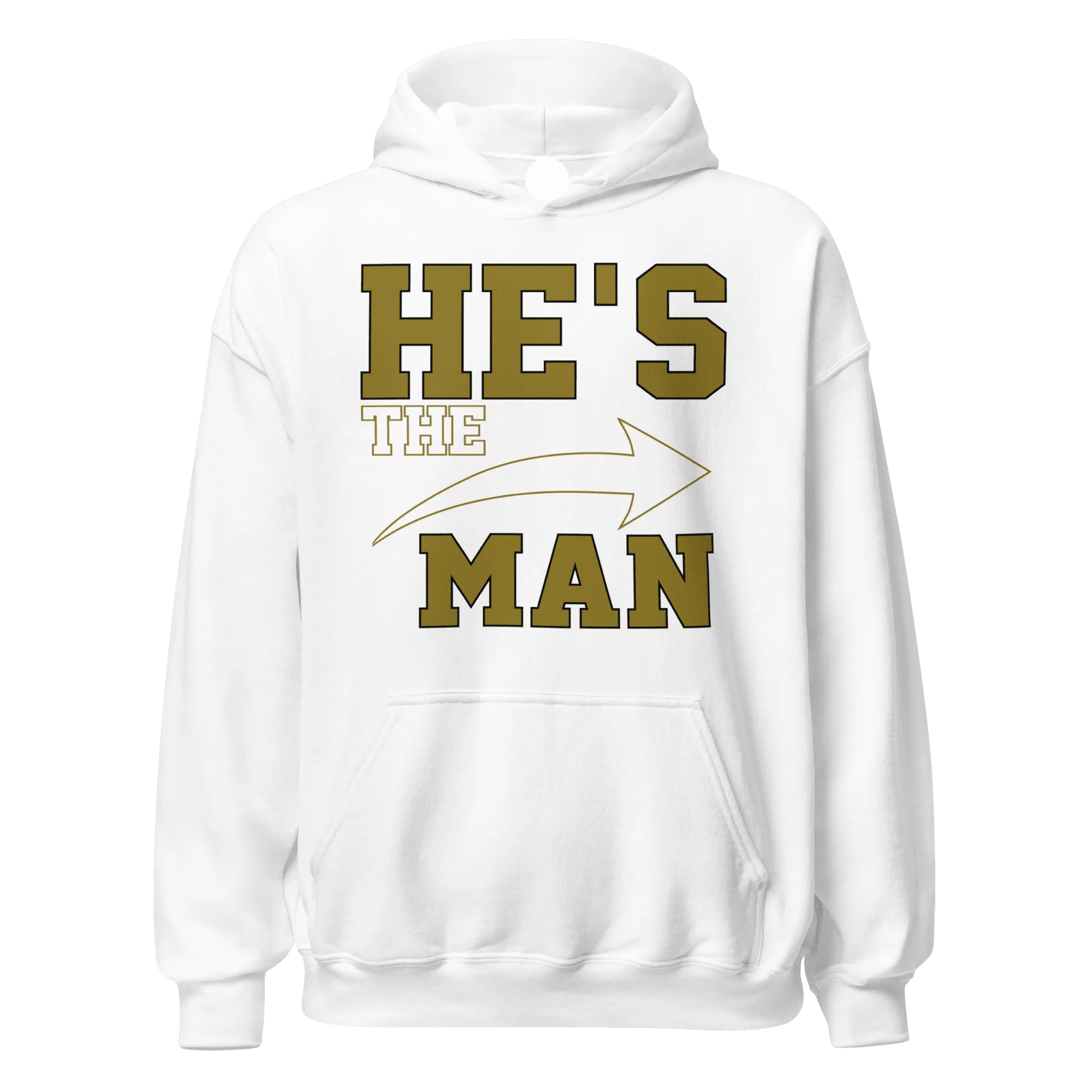 He's The Man But/She's the Boss Relationship Hoodie Set Ultra Soft Cotton Blend Pullover Hoodies