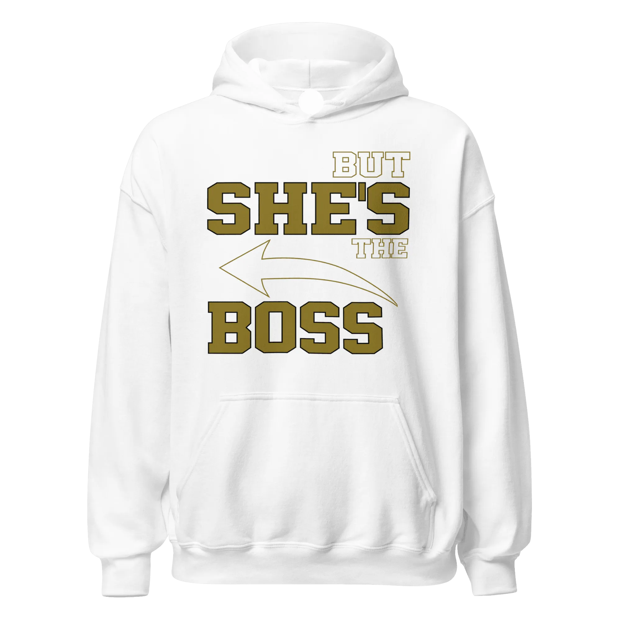 He's The Man But/She's the Boss Relationship Hoodie Set Ultra Soft Cotton Blend Pullover Hoodies