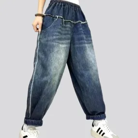 High-waist vintage denim pants