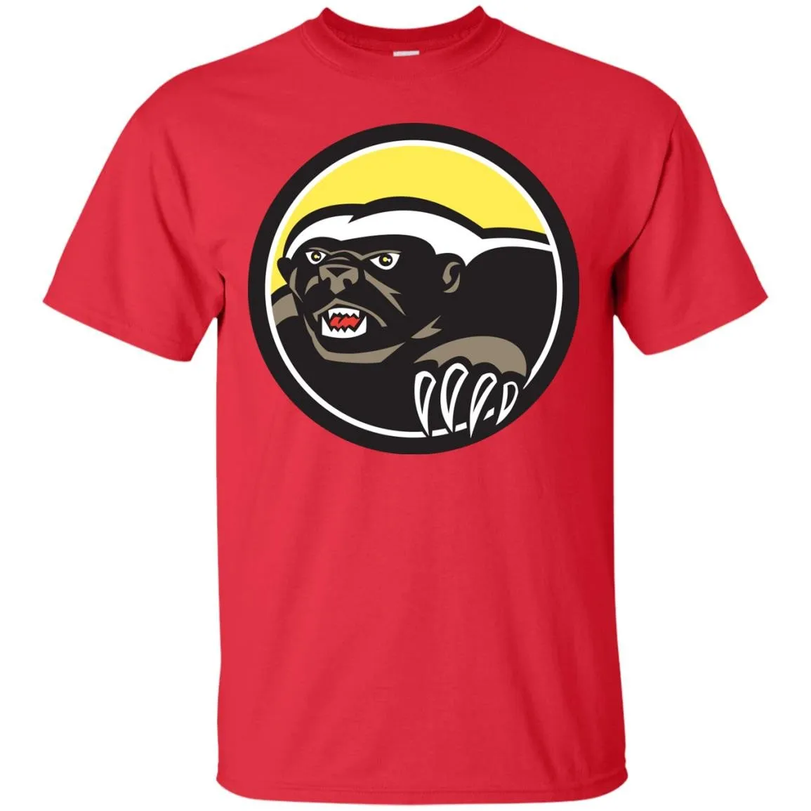 Honey Badger Claws Side Circle Retro T-Shirt