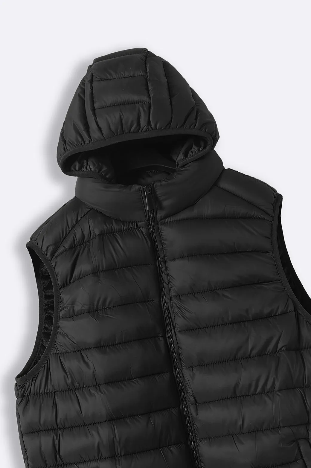 HOODED GILET