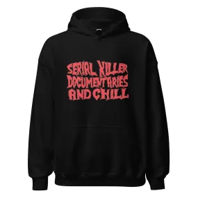 Horror Hoodie Serial Killer Documentaries And Chill Blended Cotton Midweight Pullover