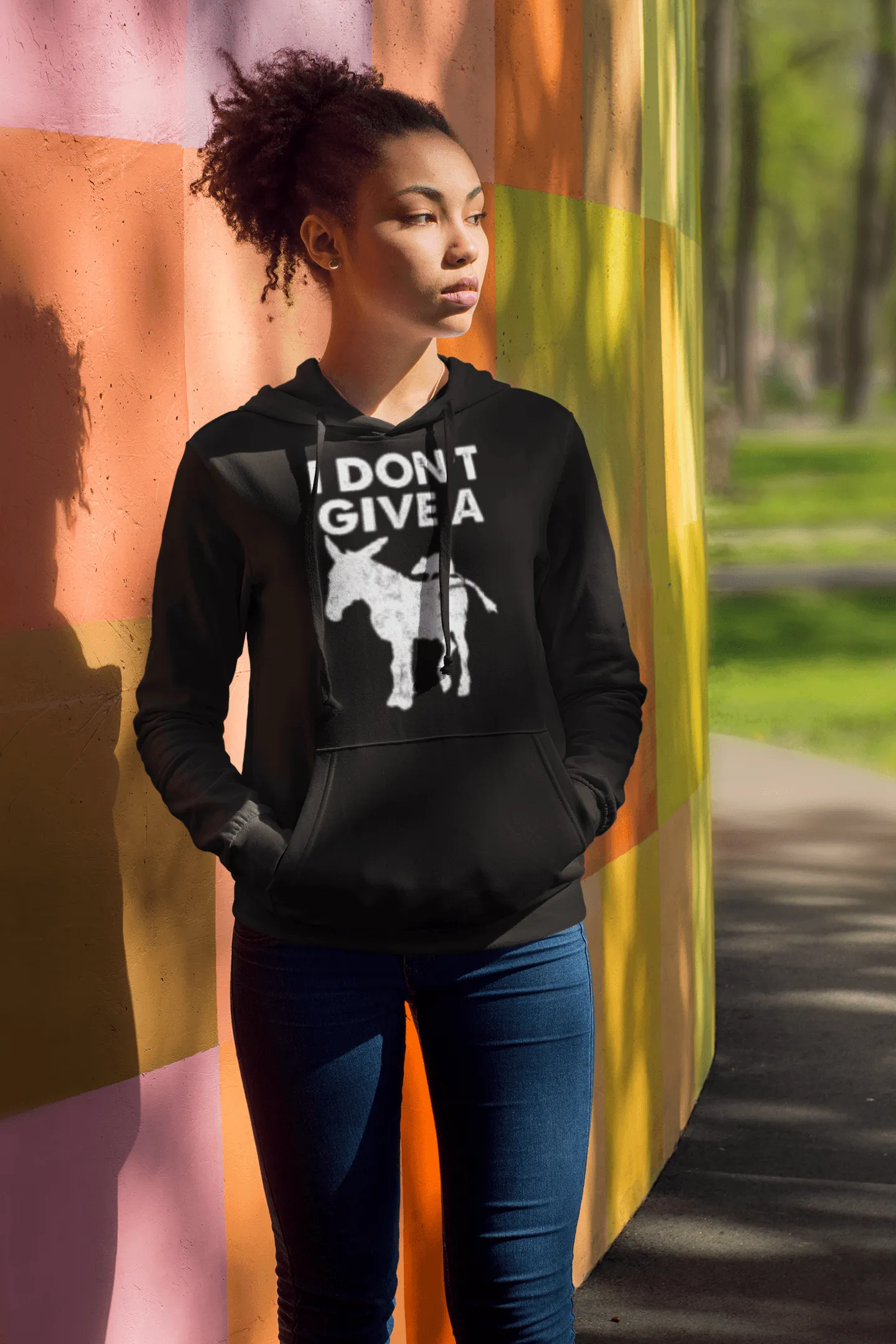 Humor Hoodie I Don't Give A Rats Ass Blended Cotton Ultra Soft Midweight Pullover