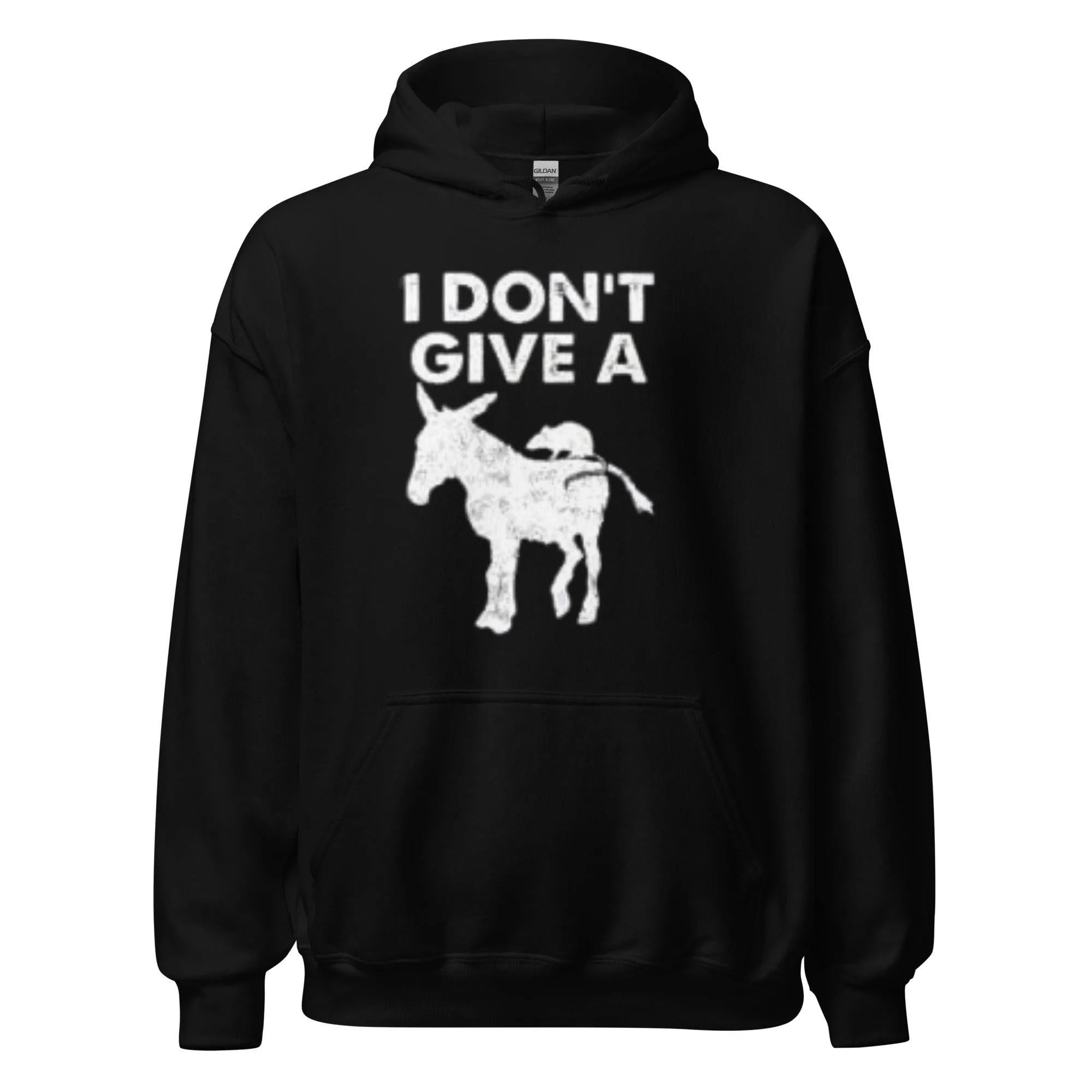 Humor Hoodie I Don't Give A Rats Ass Blended Cotton Ultra Soft Midweight Pullover