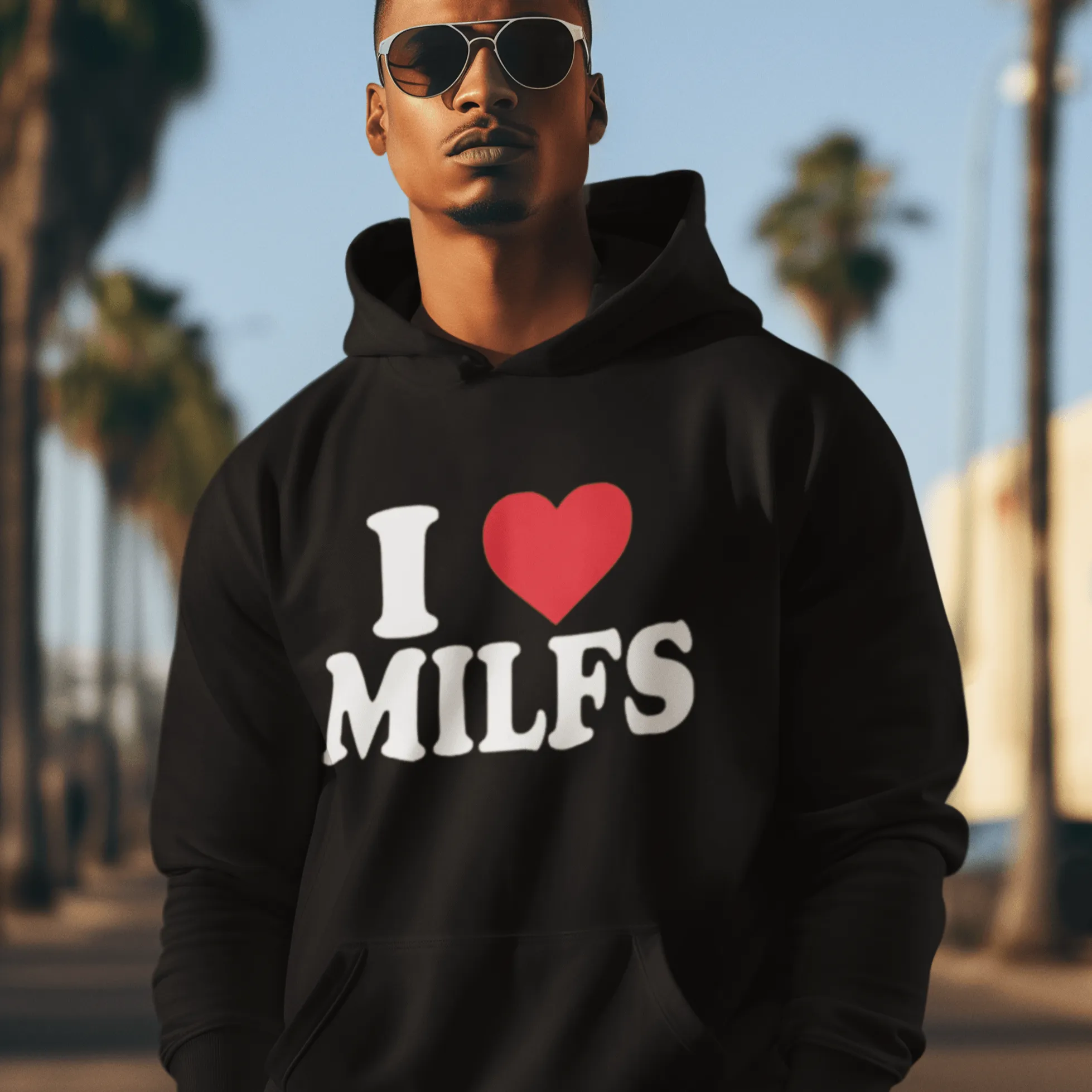 I Love Milfs Hoodie Blended Ultra Soft Cotton Midweight Pullover