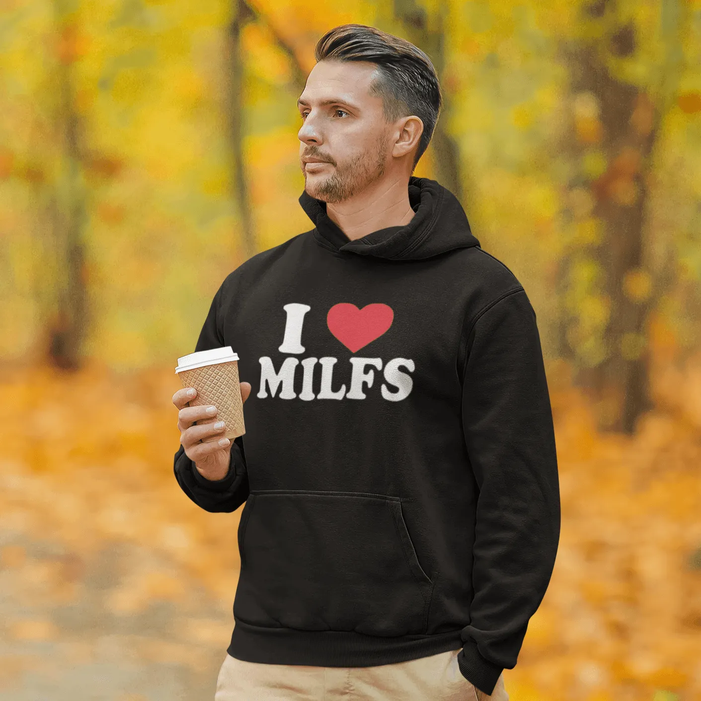 I Love Milfs Hoodie Blended Ultra Soft Cotton Midweight Pullover