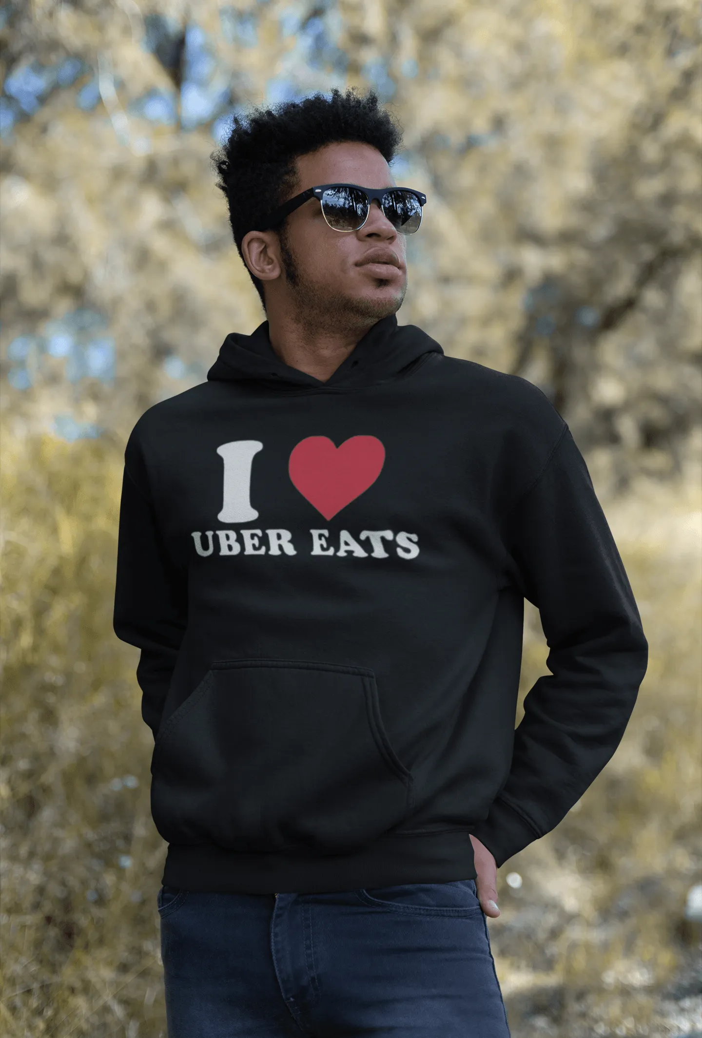 I Love Uber Eats Top Koala Softstyle Cotton Blend Unisex Pullover