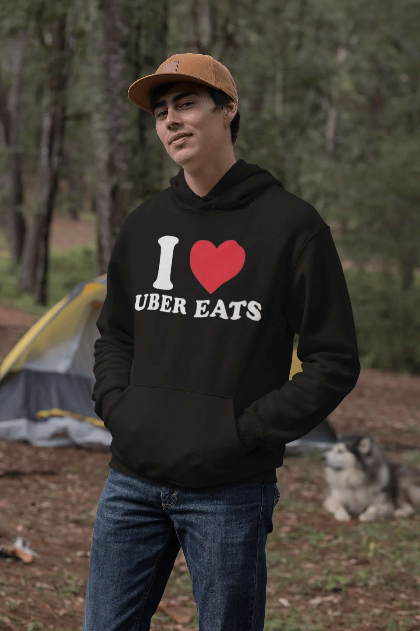 I Love Uber Eats Top Koala Softstyle Cotton Blend Unisex Pullover