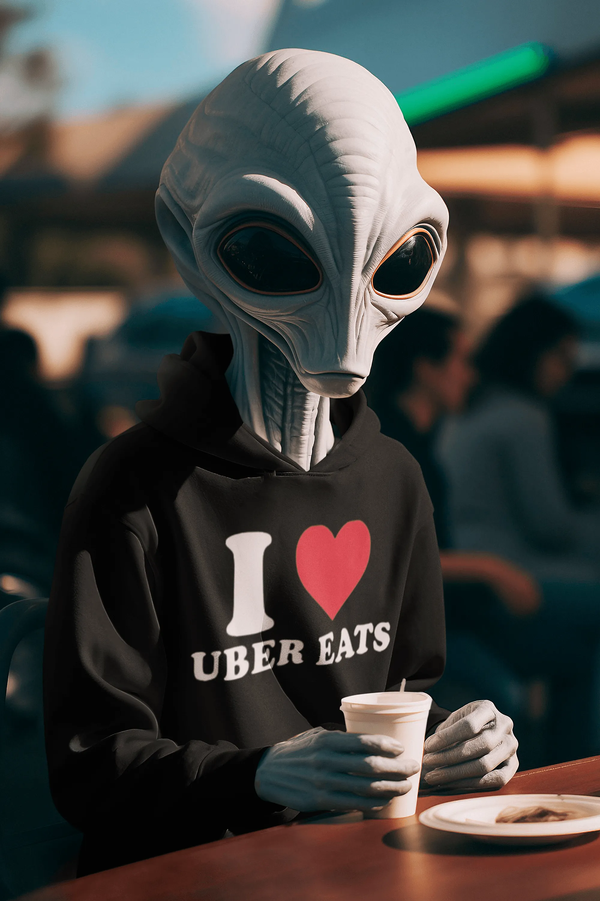 I Love Uber Eats Top Koala Softstyle Cotton Blend Unisex Pullover