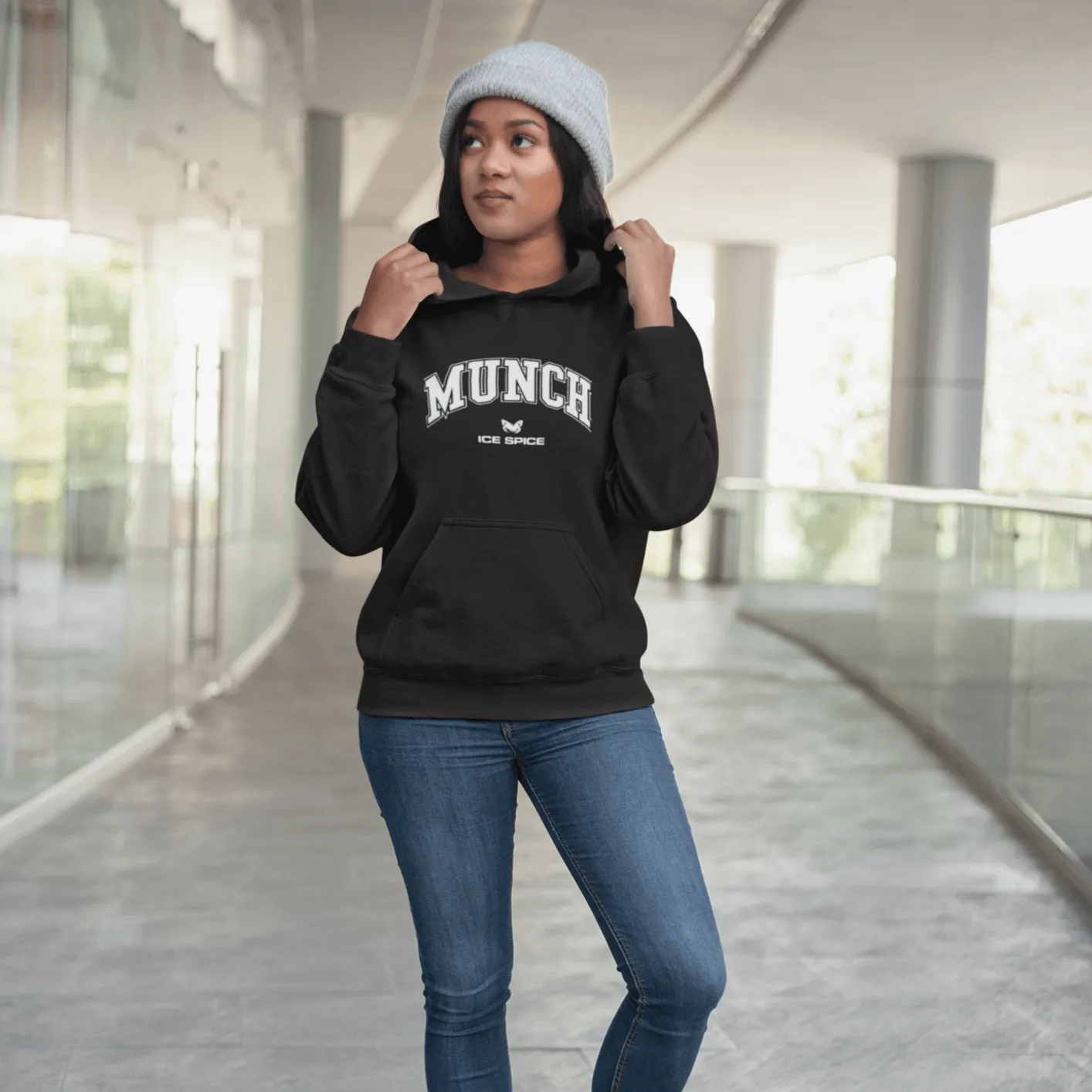 Ice Spice Hoodie Munch University Ultra Soft Cotton Blend Unisex Pullover