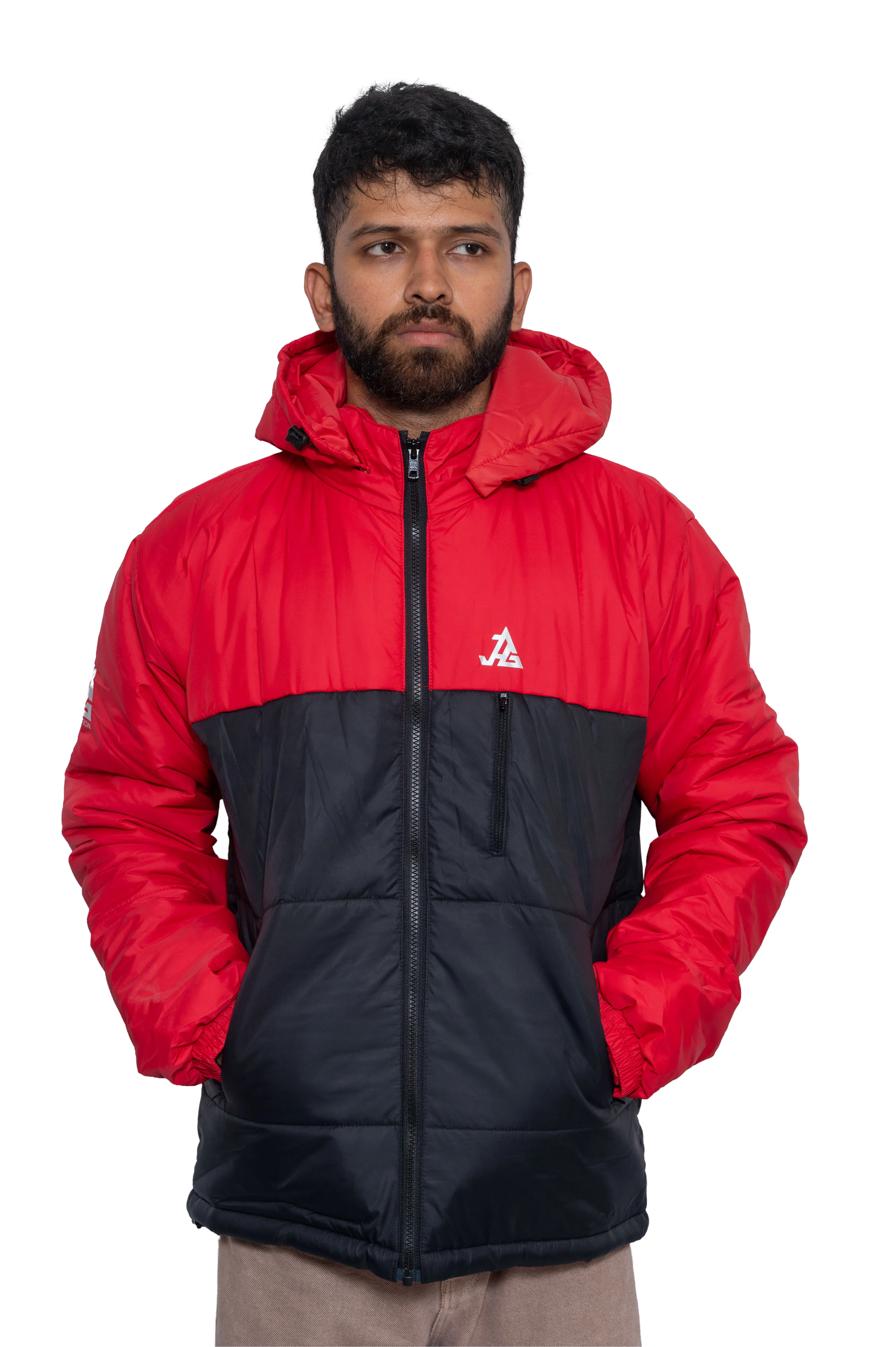 JAG Zanskar Series Ultra Light Minus 5 Quilted Jacket | Polyfill Jacket | Puffer Jacket | Black - Red