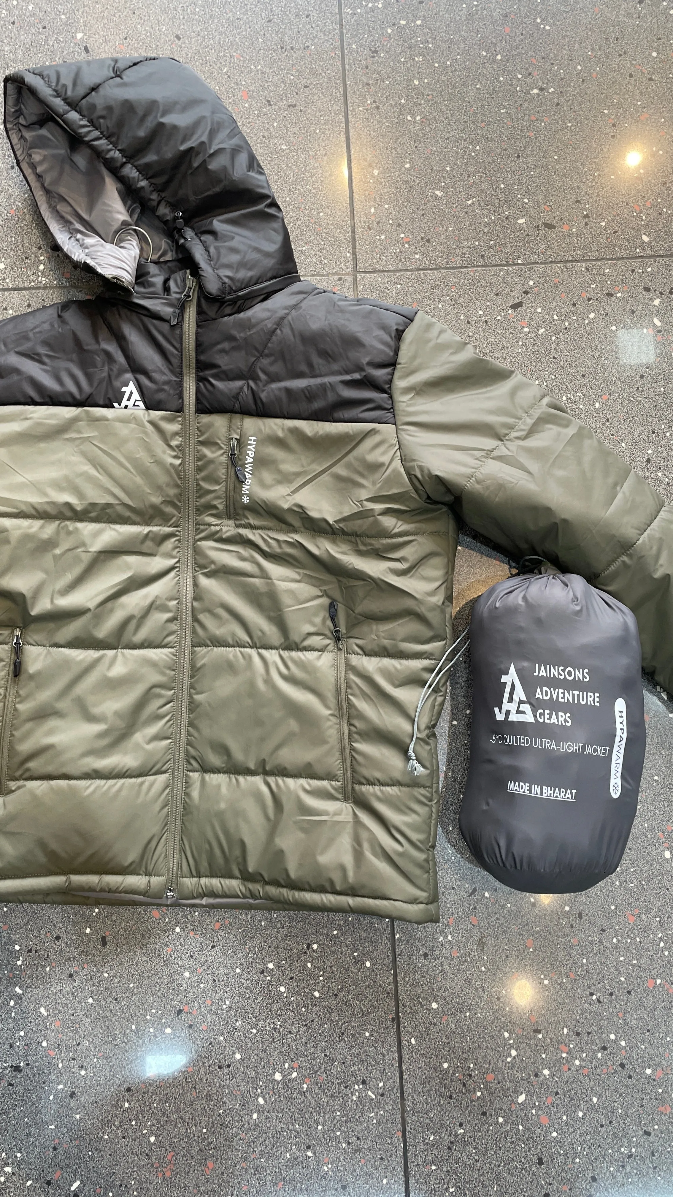 JAG Zanskar Series Ultra Light Minus 5 Quilted Jacket | Polyfill Jacket | Puffer Jacket | Grey-Blue