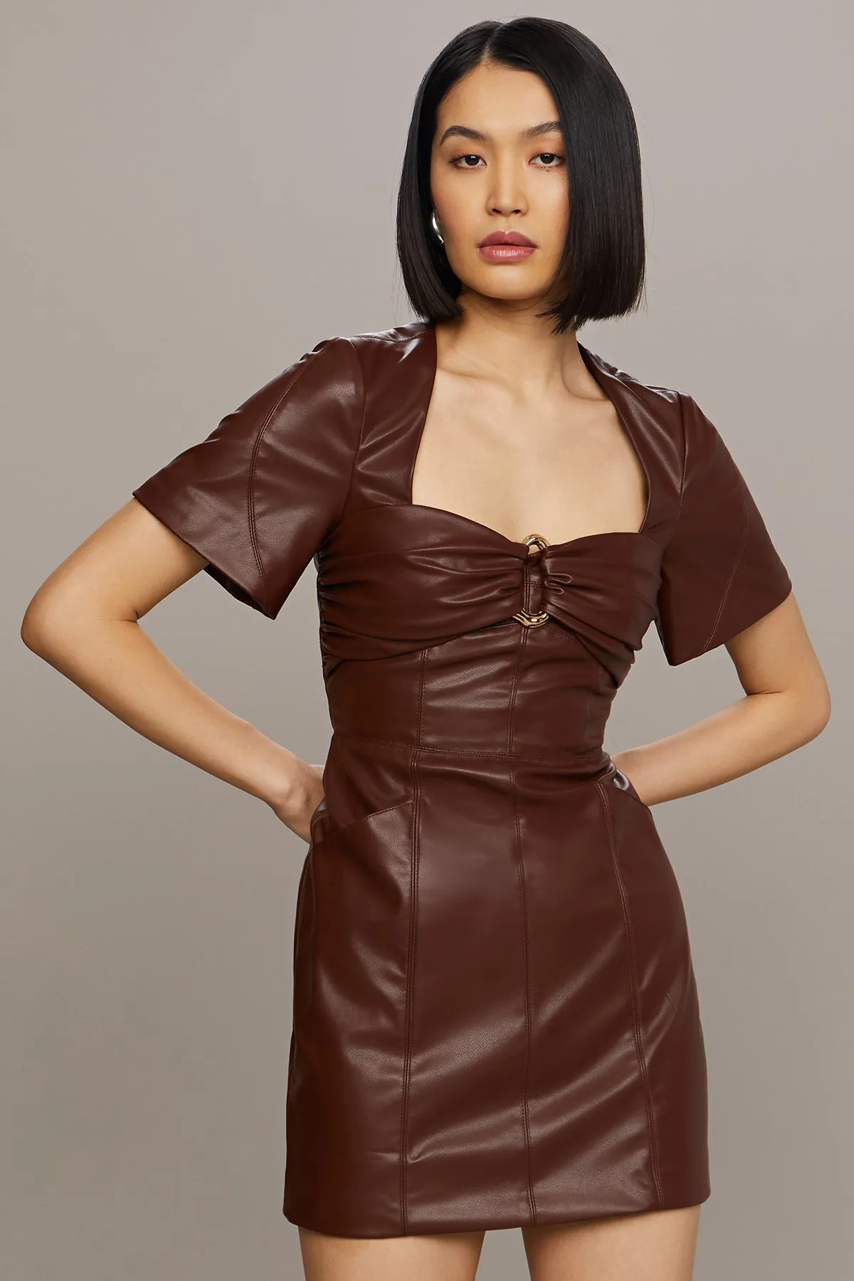 Joey Leather Mini Dress