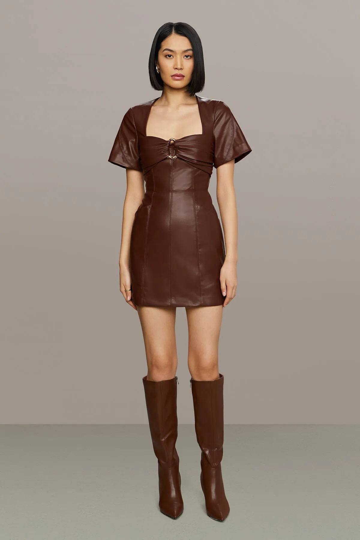 Joey Leather Mini Dress