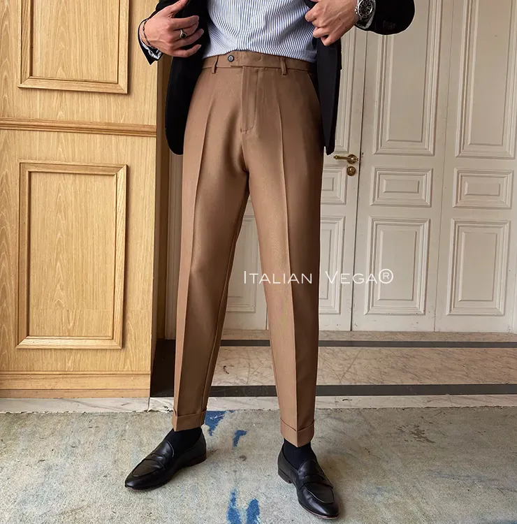 Khakhi Men Formal Pants by Italian Vega®