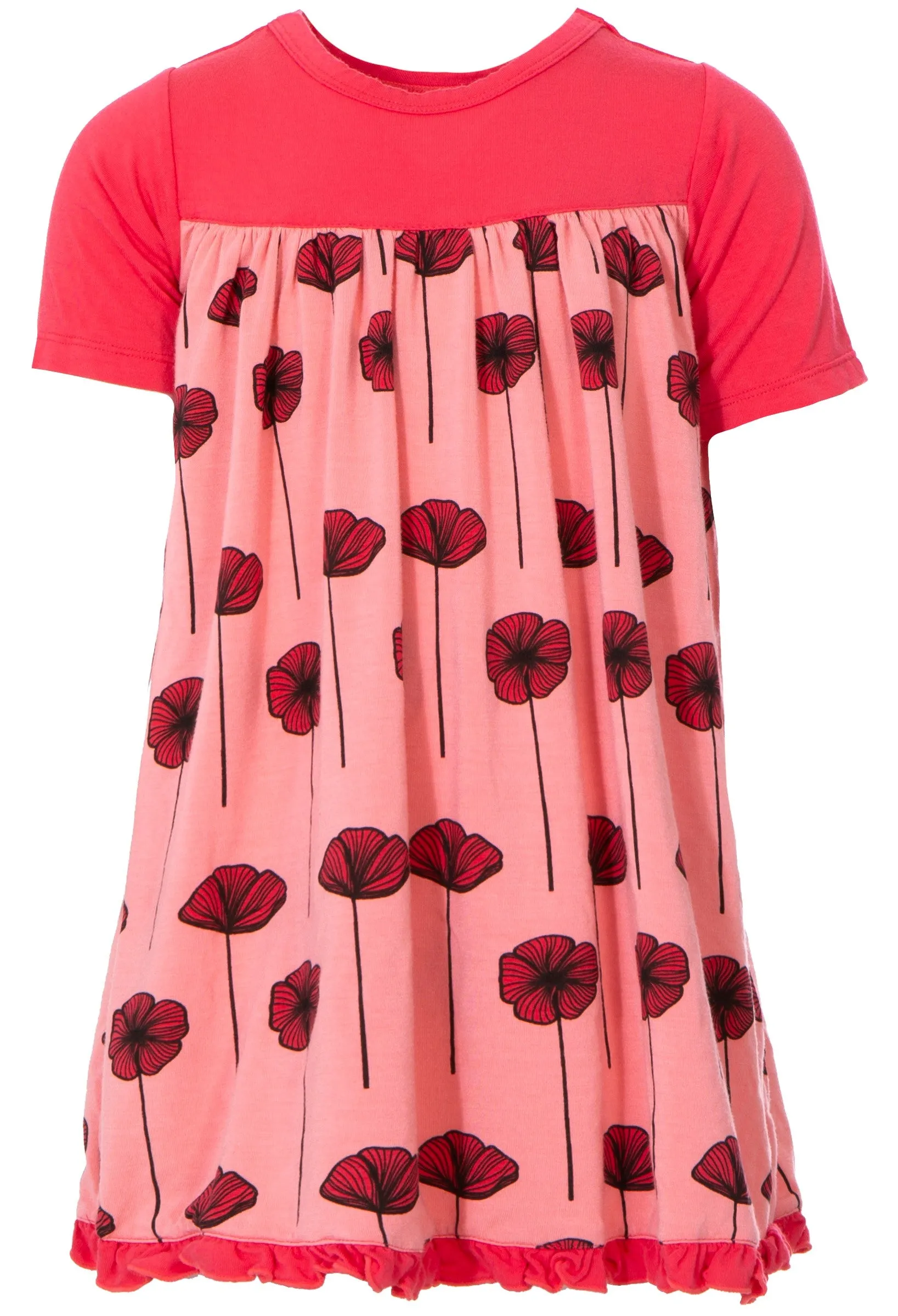 KicKee Pants Strawberry Poppies Classic S/S Swing Dress