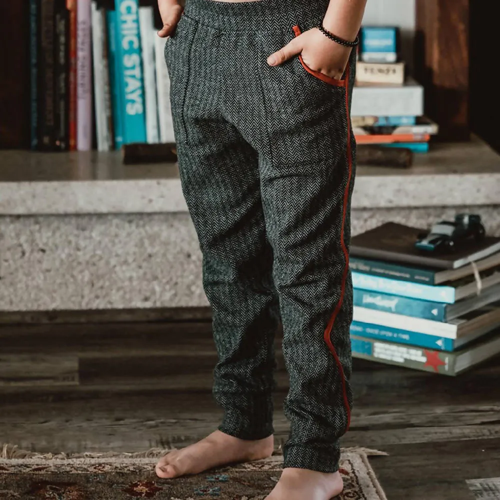 Kids Herringbone Track Pant