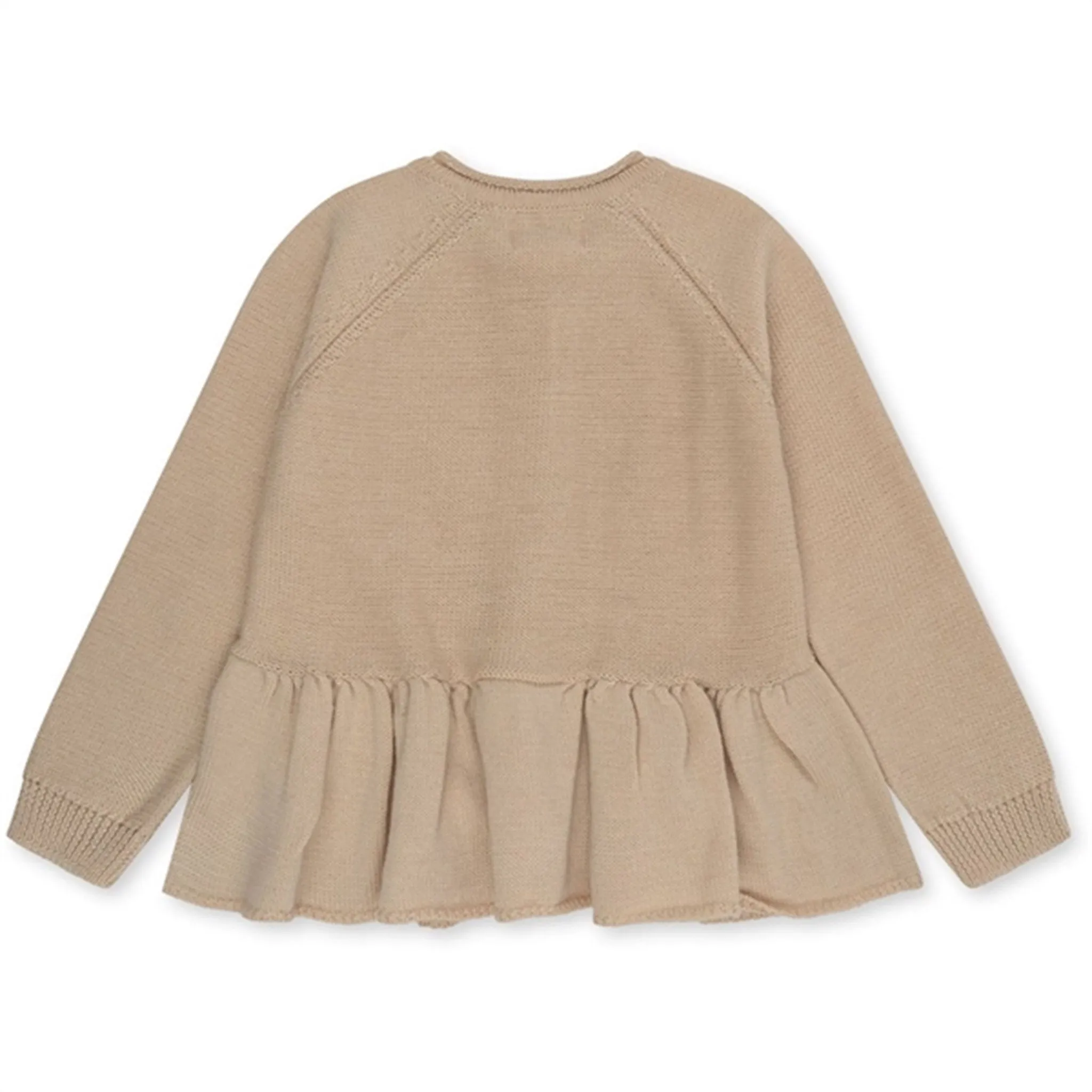 Konges Sløjd Almond Milk Cabby Frill Wool Cardigan